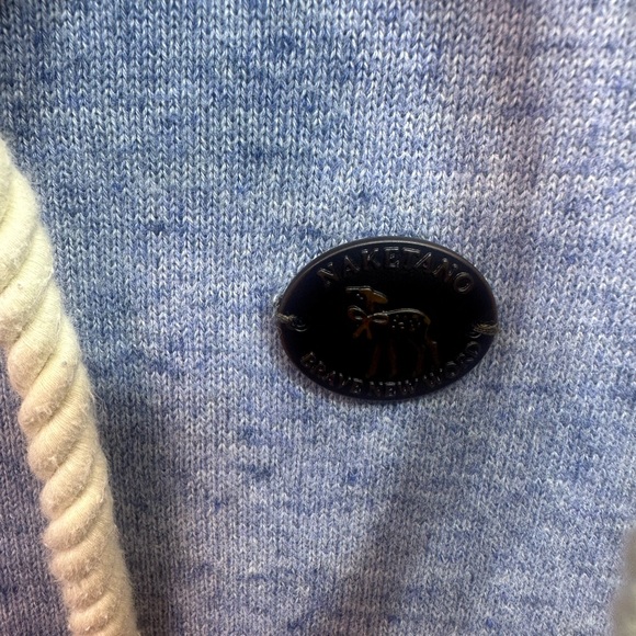 Naketano Womens Cowl Funnel Neck Sweatshirt Sweater size Small Blue Sailor - Picture 4 of 6